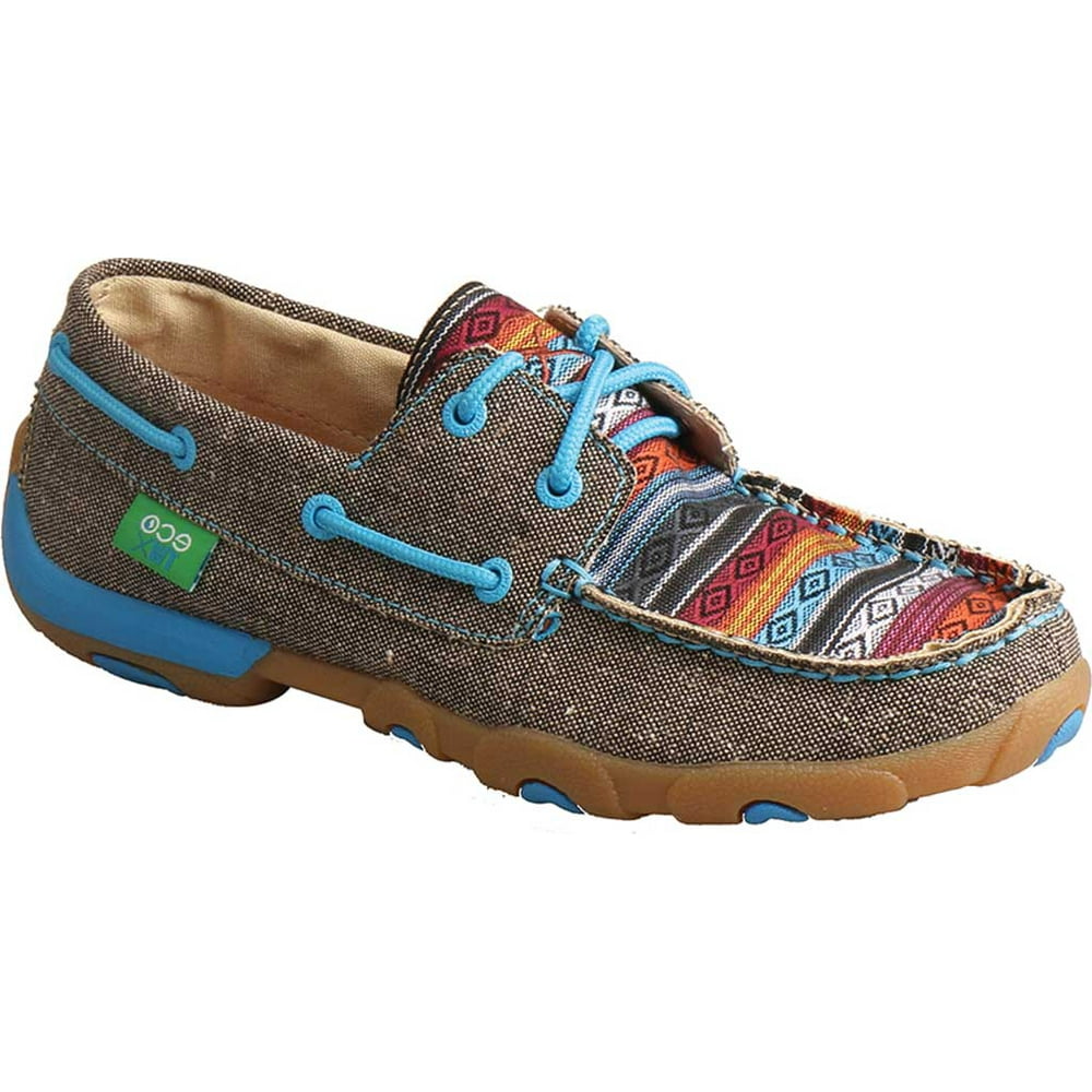 Twisted X - Women's Twisted X WDM0099 Boat Shoe Dust/Multi Canvas 7.5 M - Walmart.com - Walmart.com