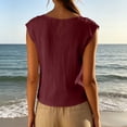 thumbnail image 4 of Aezemi Women Sleeveless Linen Cotton Tanks, Round Neck Lightweight Tank Shirt, Summer Fashion Comfy Tank Tops, 4 of 9