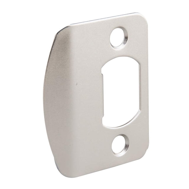 EZ-FLO 57864 Placa universal para puerta con tornillos, 2-1/4 pulgadas x 1-7/16 pulgadas, níquel satinado, 2 pares
