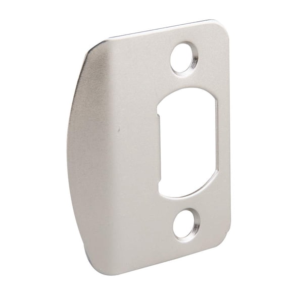 EZ-FLO 57864 Placa universal para puerta con tornillos, 2-1/4 pulgadas x 1-7/16 pulgadas, níquel satinado, 2 pares