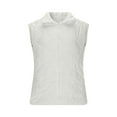 thumbnail image 6 of Women's Lightweight Quilted Vest Slim-Fit Zip-Up Puffer Vests Stand Collared Sleeveless Outerwear Padded Jackets White, M, 6 of 7