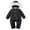 02_Black, variant on Girls Winter Snowsuit Insulated Padded Jumpsuit with Attached Mittens and Booties for Kids Winter Coat Toddler Warm Outfit Double Zipper 02_Black,18-24 Months
