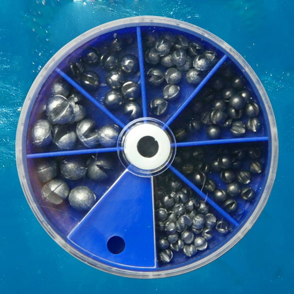 Peggybuy 7 Sizes Round Fishing Line Sinker 0.2/0.28/0.38/0.5/0.8/1.5/2g Split Shot Sinker