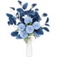 thumbnail image 1 of Ramo de flores falsas azules, flores artificiales de hortensia, flores de seda de crisantemo azul para flores falsas ER, 1 of 5