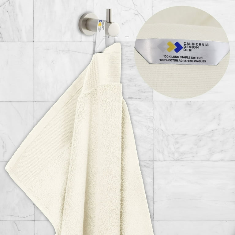 California Design Den Luxury 6 Piece Bath Towel Set 100% Cotton - Extra  Soft, Fluffy, Quick Dry, Ultra Absorbent Hotel Bathroom Set, 2 Large Bath