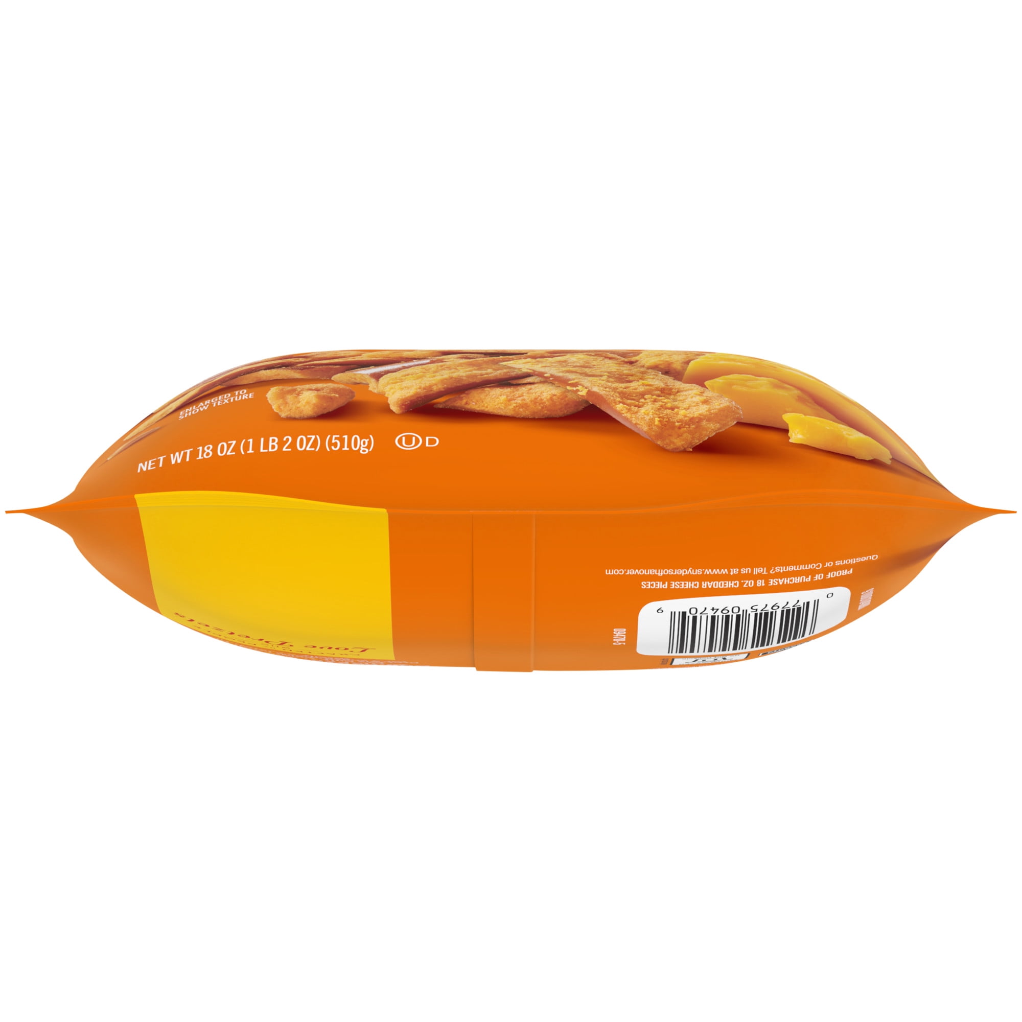 (2 pack) Snyder's of Hanover Cheddar Cheese Flavored Pretzel Pieces, 18 oz