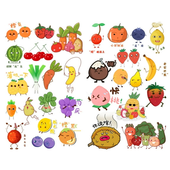 Cartoon Fruits Aesthetic Sticker Pre-cut Cute Diary Travel Paper Journal Stickers Scrapbooking Stationery Sticker Flakes Art Supplies