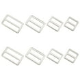 thumbnail image 2 of 1set 8pcs Alloy Slider Tri-Glide Buckle Flat Metal Slide Button Fastener Dual Adjustable bag Belt TriGlide Strap Keeper Backpack Handmade Accessories for Purse Making Webbing Crafts, 2 of 6