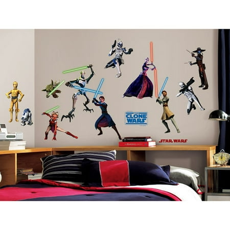 RoomMates - Star Wars Clone Wars Glow in the Dark Peel & Stick Wall Decals
