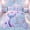 Pink Purple D, variant on meiyoeat Mermaid Princess Scale Twin Comforter Sets for Girls, Sparkle Initial T Bedding Set for Kids, Purple Blue, Pink Reversible 2 Pieces, 1 Comforter and 1 Pillowcase