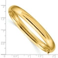thumbnail image 3 of 14k Yellow Gold Hollow Safety bar 8mm High Polished Hinged Bangle Bracelet Cuff-Bracelet for Women, 3 of 5