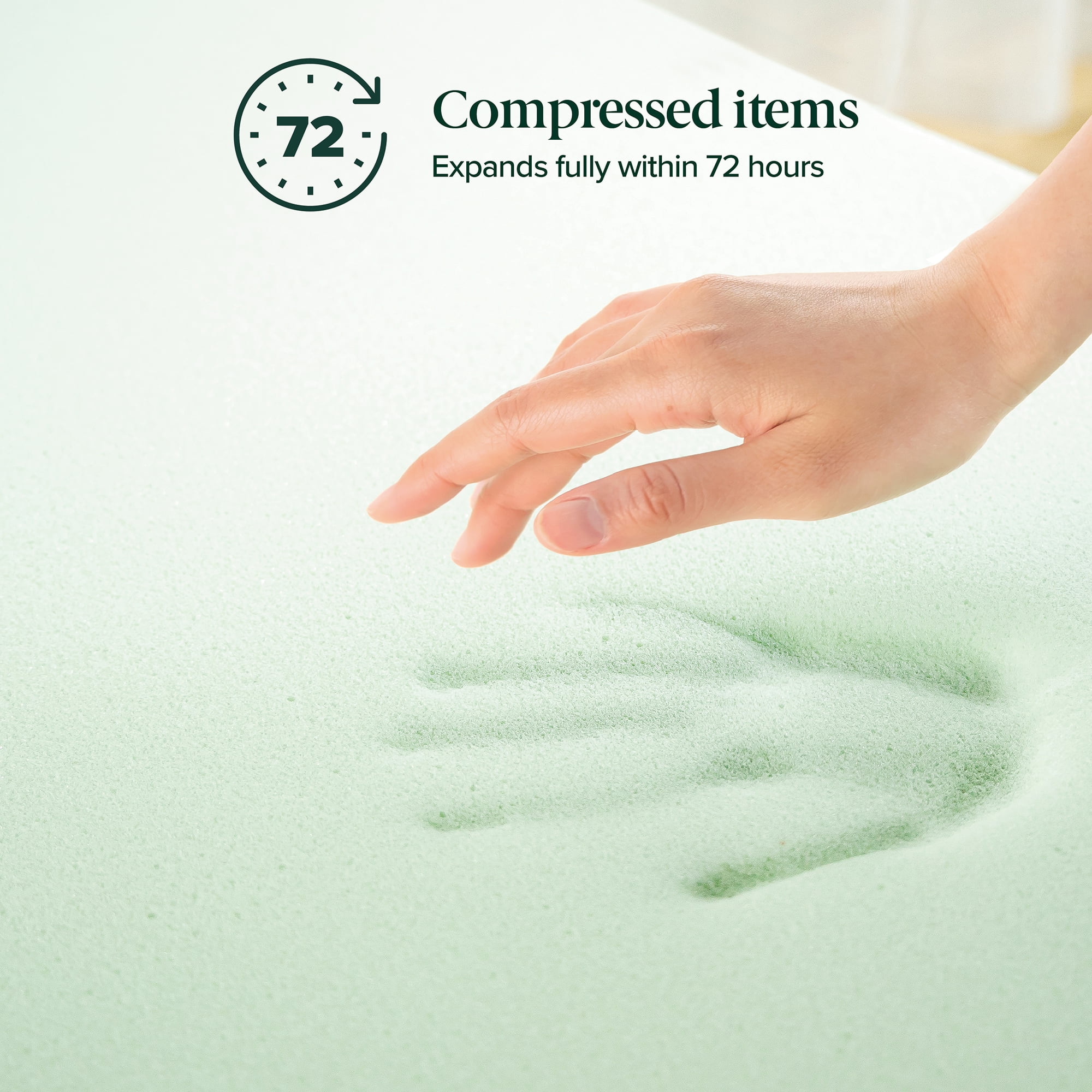 Zinus Spa Sensations Dual-Layer 4" Memory Foam Mattress Topper, Twin