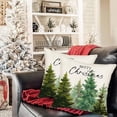 thumbnail image 3 of Green Pine Tree Pillow Covers 16x16 Inch Set of 2 Merry Christmas Decorations Watercolor Blue Green Christmas Tree Forest Pillows Decorative Throw Pillows Winter Outdoor Cushion Case for Sofa, 3 of 5