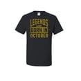 thumbnail image 2 of Legends are Born in October Gold Mens Fashion Graphic T-Shirt, 2 of 3