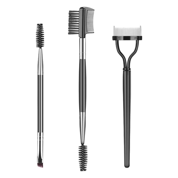 3PCS Eyelash Comb Lash Separator Brow Brush & Eyebrow Spoolie for Removes Clump Mascara Professional Eye Makeup Tools