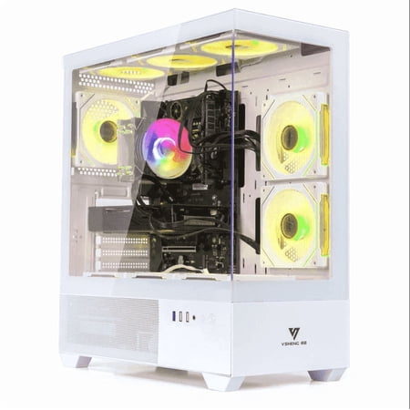 Gaming PC Computer Desktop Intel Core i7-9700KF Radeon RX 580 8GB graphics 16GB RAM 512GB SSD Windows 11 Gaming Computer Tower for Gamer Streaming