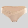 thumbnail image 5 of HUPOM Womens Seamless Underwear Panties For Women Period Casual Tie Drop Waist Beige M, 5 of 9
