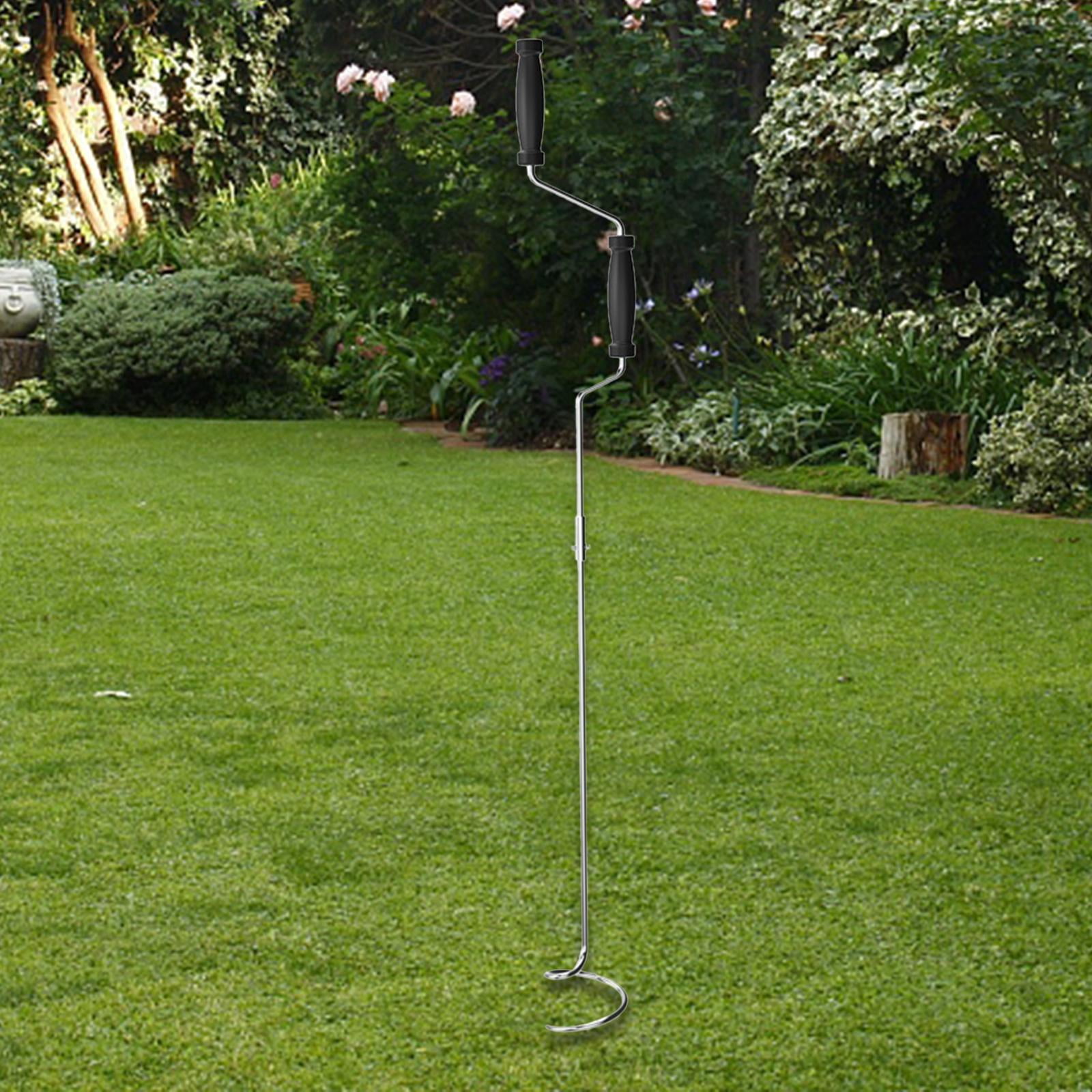 Miulika Compost Aerator Compost Turner and Mixing Tool Portable Lightweight Rotating Handle Composting Equipment Lawn,Compost Stirrer