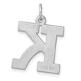 thumbnail image 3 of Large Sterling Silver Rhodium-plated Block Letter K Initial Charm, 3 of 4