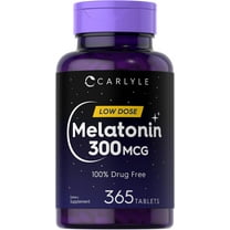 Melatonin 300mcg | 365 Vegetarian Tablets for Men and Women | by Carlyle