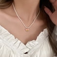 thumbnail image 1 of Collar de diseño de nicho creativo personalizado ligero de lujo avanzado dividido amor micro circonita dulce collar fresco, 1 of 1