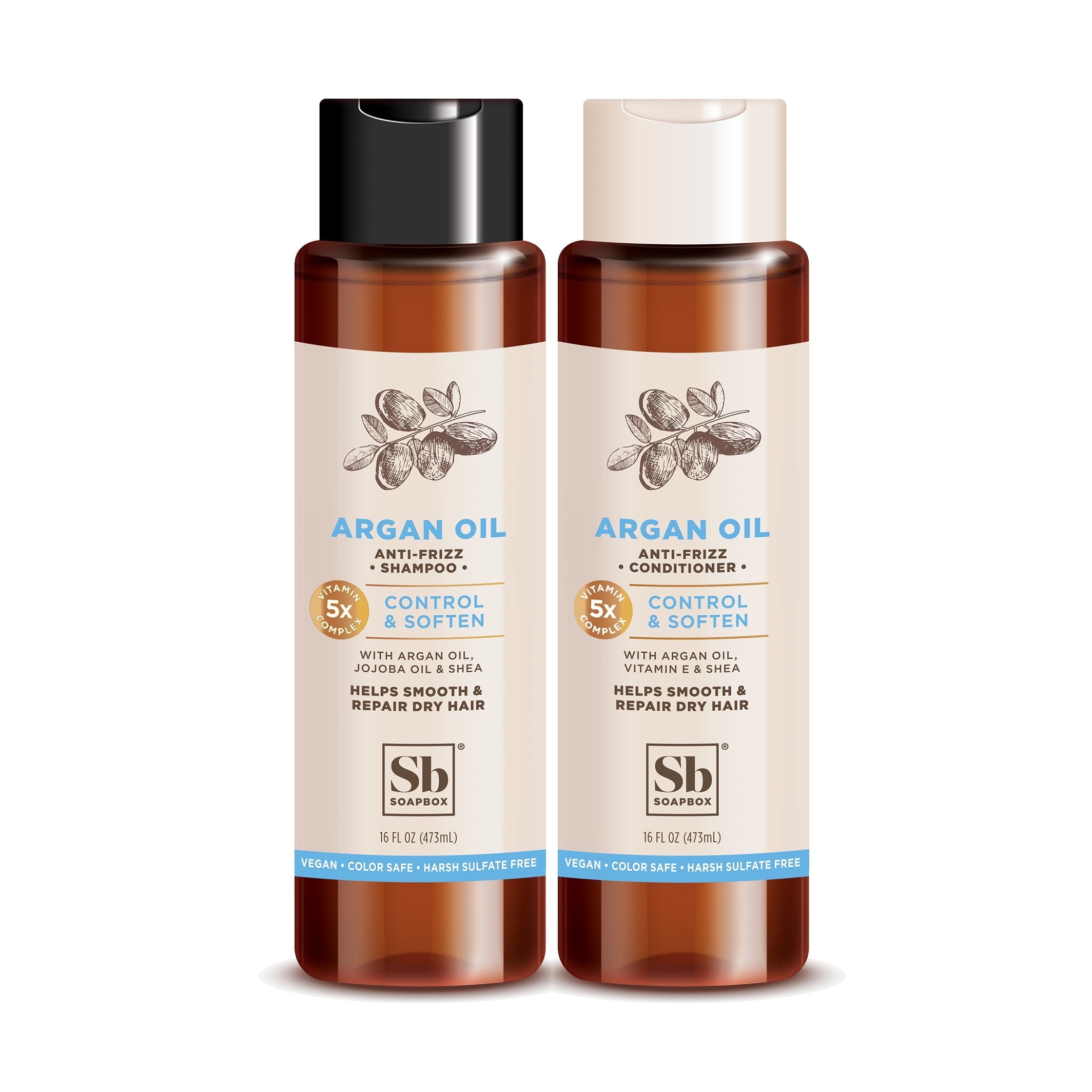 Soapbox Keratin Shampoo & Conditioner Set – Mit Arganöl, Sulfatfrei, Vegan & Farbschonend