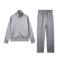 thumbnail image 5 of Men's 2 Piece Tracksuit Full Zip Stand Collar Jacket with Matching Long Pants Set Side Stripe Athletic Outfits, 5 of 8