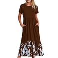 thumbnail image 1 of Mefallenssiah Robe Imprimée à Manches Courtes et Col Rond pour Femmes, 1 of 5