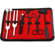 Ddp Set of 6pcs- Penlight, Tuning Fork C 128 + C 512, Forceps, Scissors Tactical All Black Color Coated