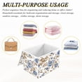 thumbnail image 7 of WOBOGO Blue Peonies Dead Leaves Large Collapsible Storage Box Flip Lid Fabric Decorative Organizer Container Basket with Handles 16.5×12.6×11.8in, 7 of 7