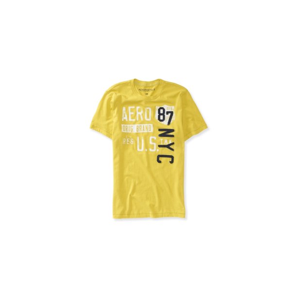 Aeropostale Hombre Orig. Camiseta gráfica Brand, verde, mediana Aeropostale Camiseta gráfica