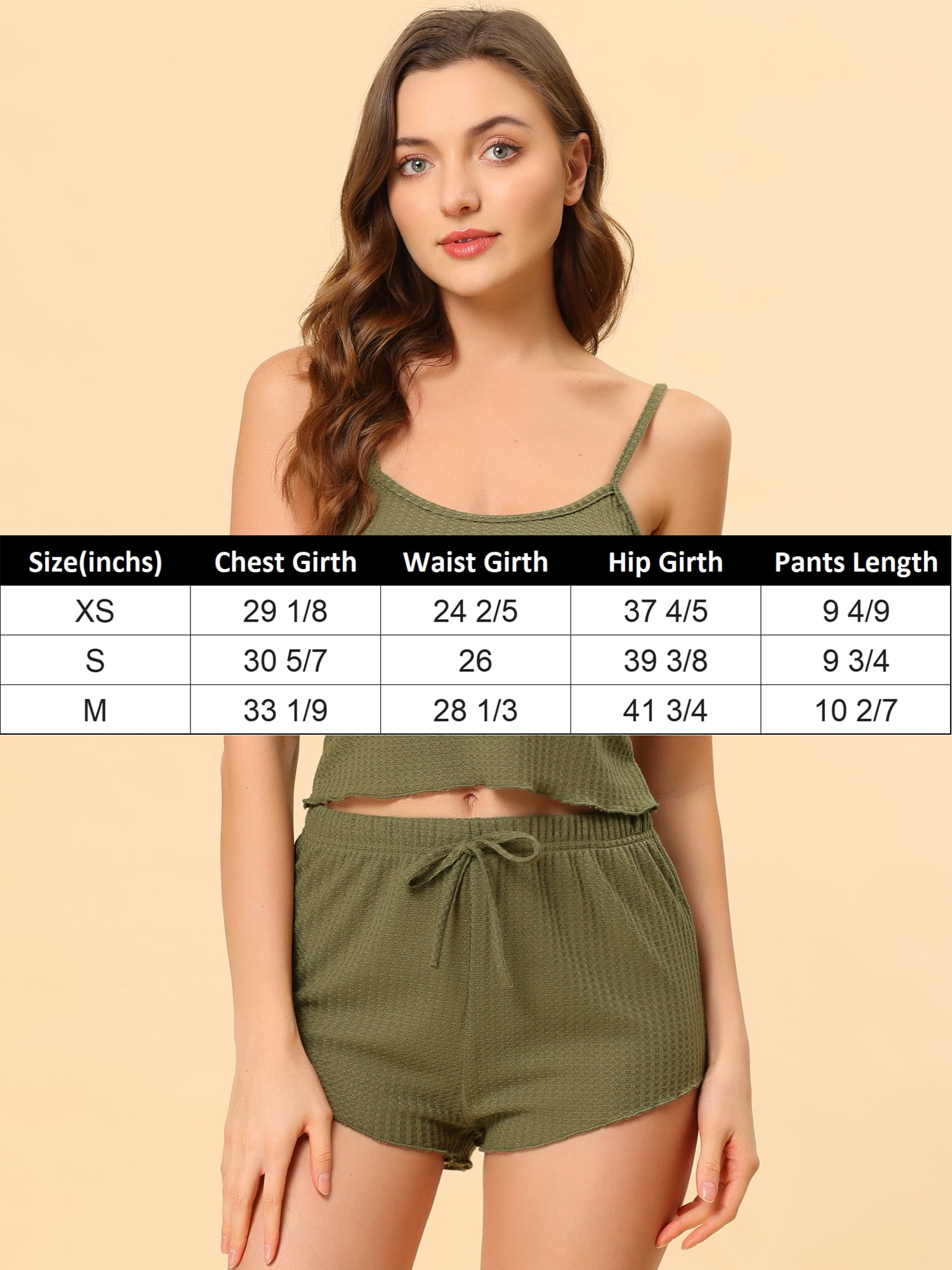Unique Bargains Women's Pajama Spaghetti Strap Cami Shorts Lounge Sleepwear Sets