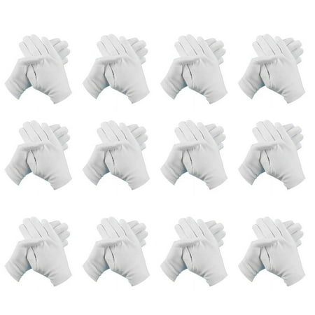 

Gobwell Clearance Deal! 12 Pairs Of White Cotton Gloves Breathable Work Jewelry Inspection Etiquette Gloves Protective Gear S hand protector