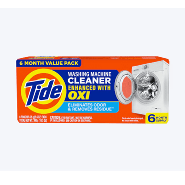 Tide with Oxi 6 Count Washing Machine Cleaner Powder