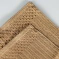 thumbnail image 6 of BNM Cotton Ribbed Checkered Bath Towels (Set of 2), Coffee, 6 of 9