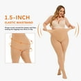 thumbnail image 3 of G&Y 2 Pairs Semi Opaque Tights for Women - Plus Size 80D Control Top Pantyhose, Nude 4XL, 3 of 7