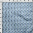 thumbnail image 4 of oneOone Silk Tabby Light Blue Fabric Leaves Craft Projects Decor Fabric Printed By The Yard 42 Inch Wide, 4 of 4