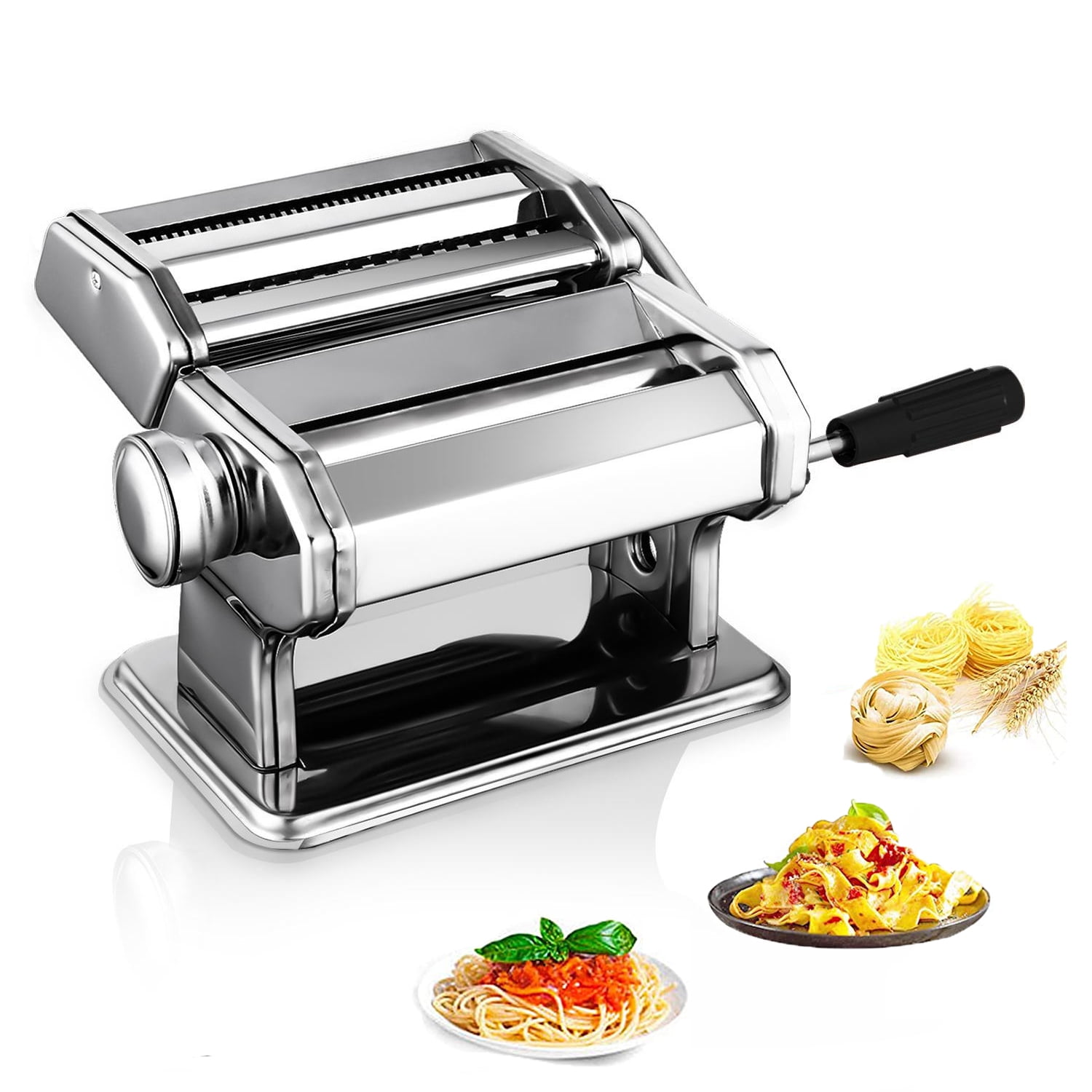 Details about   Stainless Steel Pasta Noodle Maker Roller Machine Adjust for Spaghetti Lasagna