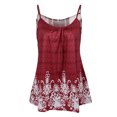 thumbnail image 2 of Vestido Túnica de Mujeres Pliegues Plisados ​​frente Plisado Fresco Tanque Corto - Rojo 3XL tal se describe Sunnimix tops de las mujeres, 2 of 8