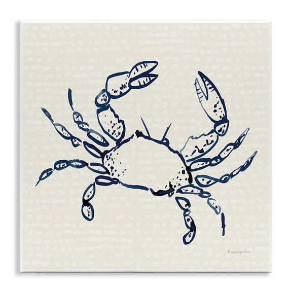 Stupell Industries Crab with Dotted Background Animals & Insects Painting Unframed Art Print Wall Art, 12 x 12
