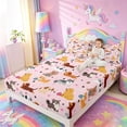 thumbnail image 3 of meiyoeat Cute Pet Dogs Queen Sheets For Girls,Kawaii Animals Queen Sheet Sets For Kids,4Pcs, 3 of 6