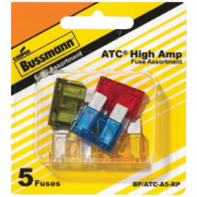 Surtido de fusibles Bussmann ATC Blade de 5 a 30 amperios, paquete de 6