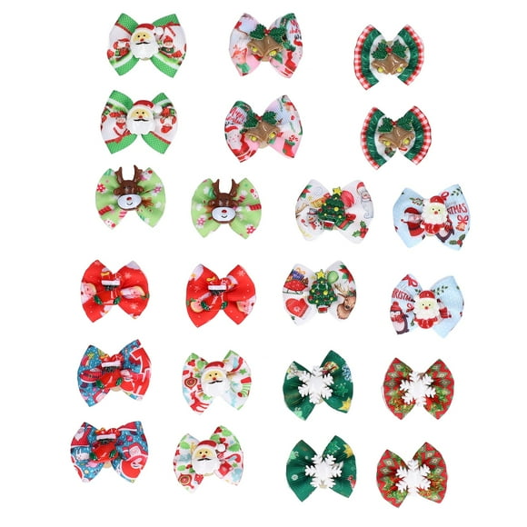 Christmas Dog Bow, Pet Headdress Stylish Practical Multi Purpose With Rubber Band For Dogs For Cats For Pets