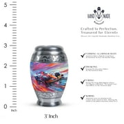 Hyperdrive Racing Chaos Car - Mini Keepsake Urns For Ashes - Sleek Small Urn For Mens Ashes - Tiny Cremation Urn For Adult Memorials 3 Inch, 1 Pc