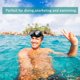 thumbnail image 5 of 1 pieza （Negro）Máscara de buceo, gafas de buceo antivaho, vidrio templado para hombres jóvenes, mujeres, silicona anti-buée antidéflagrante, todo incluido, espejo facial para snorkel, 5 of 5
