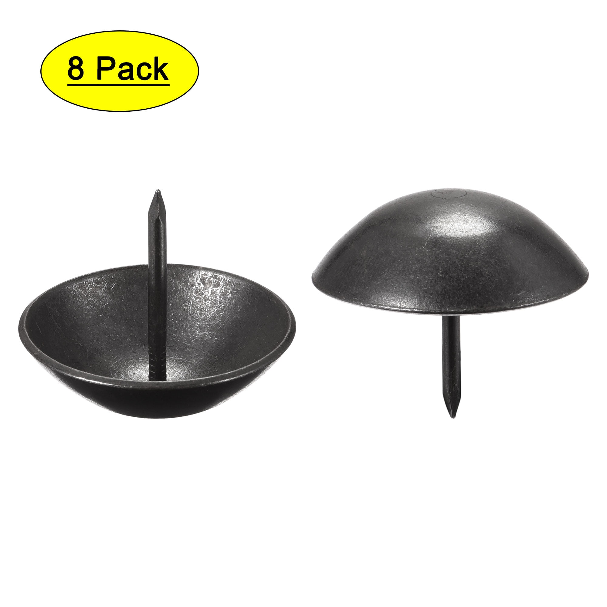 Home Metal Round Hat Thumb Tack Nail Push Pin Black 11 x 13mm 100pcs 