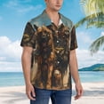 thumbnail image 3 of Balery desert Man Shepherd Dog Camisas hawaianas de manga corta para hombre, camisas playeras de corte holgado, camisas de vacaciones con botones,Small, 3 of 7