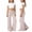 Pink, variant on Shadoumai 2026 Coral Fold Over Yoga Pants, Ruched Waist Solid Wide Leg Loose Fit Lounge Pants for Yoga Sports Everyday