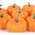 thumbnail image 2 of YOYTOO 12Pcs Pumpkin Decoration Set Artificial Mini Pumpkins Decor for Fall Harvest Thanksgiving Halloween Party, 2 of 9