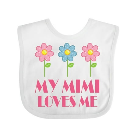 

Inktastic Mimi Loves Me Daisies Gift Baby Girl Bib